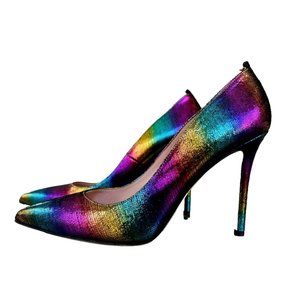 RARE SJP Fawn Stiletto Heel - Iridescent Rainbow - Size 9.5